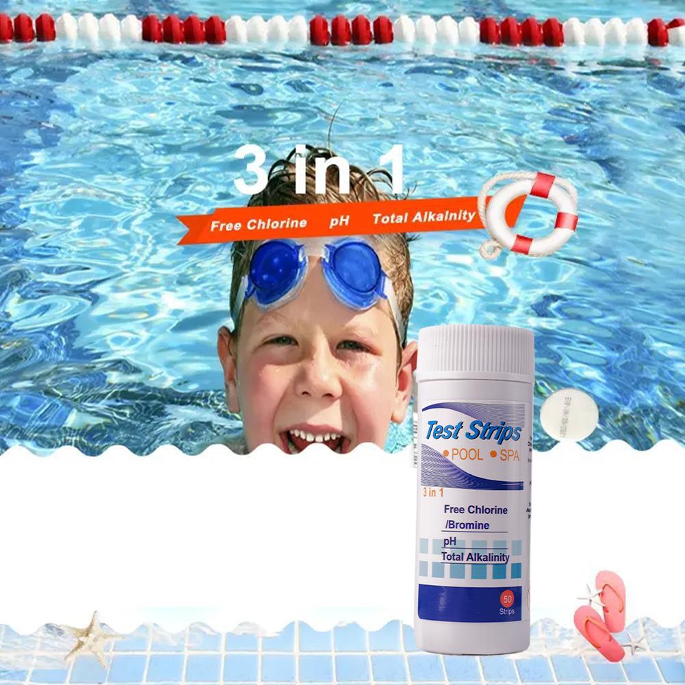 50/150/250 Strips 3-IN-1 Swimming Pool PH Test Paper Multipurpose Chlorine/PH/Bromine Test Strips Swimming Pool Water Tester Too