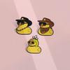 Cute Cartoon Yellow Duck Brooch Pin Stylish Denim Hat Character Accessory For Everyone