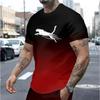 Men's Animal Pattern T-Shirt Printed Shirt Men's Sports Casual Trendy Fashion Short Sleeve T-Shirt