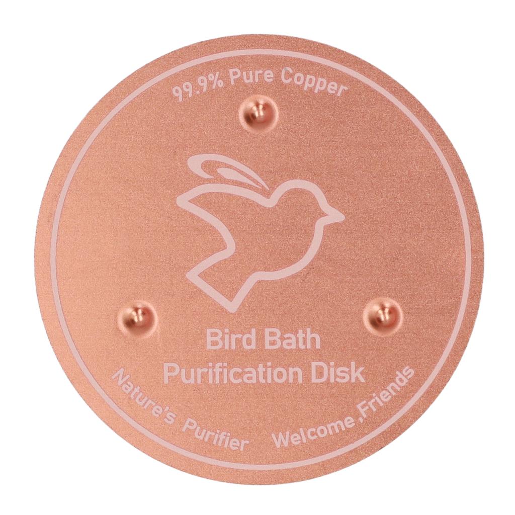 Bird Bath Copper Disk Bird Bath Purification Disk Birdbath Accessories with Triple Point Support