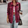 Women's Fashion Geometric Print Button Long Sleeve Casual Jacket for Fall and Winter