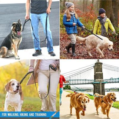 1.5m Soft & Thick Dual Handle Dog Leash, Premium Nylon Double Padded Handles for Medium, Large or XLarge Dog