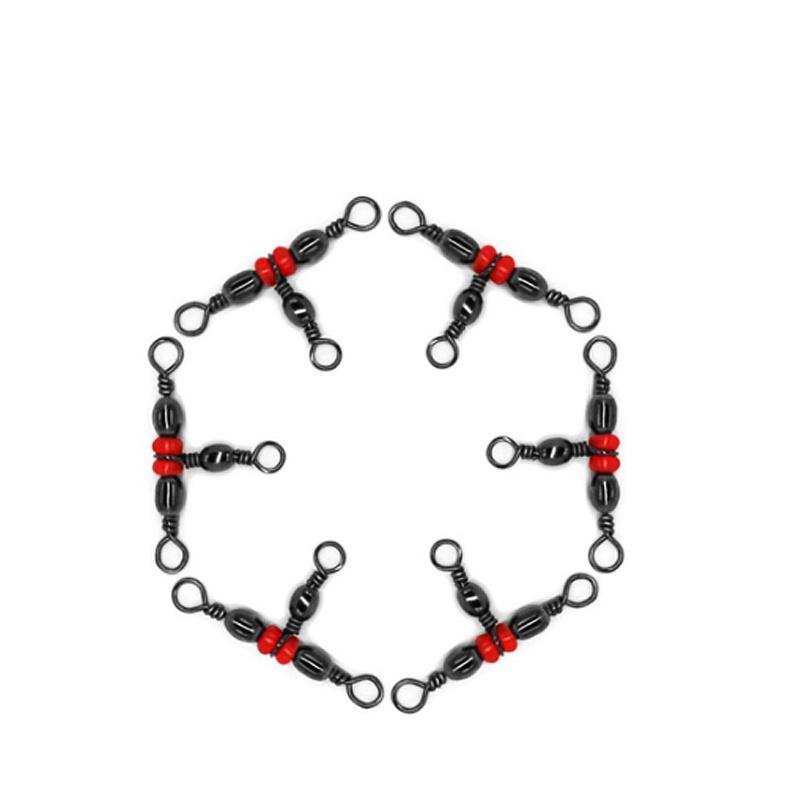 50st Fiskeredskap 3-vägs Fiske Snurr Härva ​​Fisklina Krok Tillbehör Spincasting Fiske