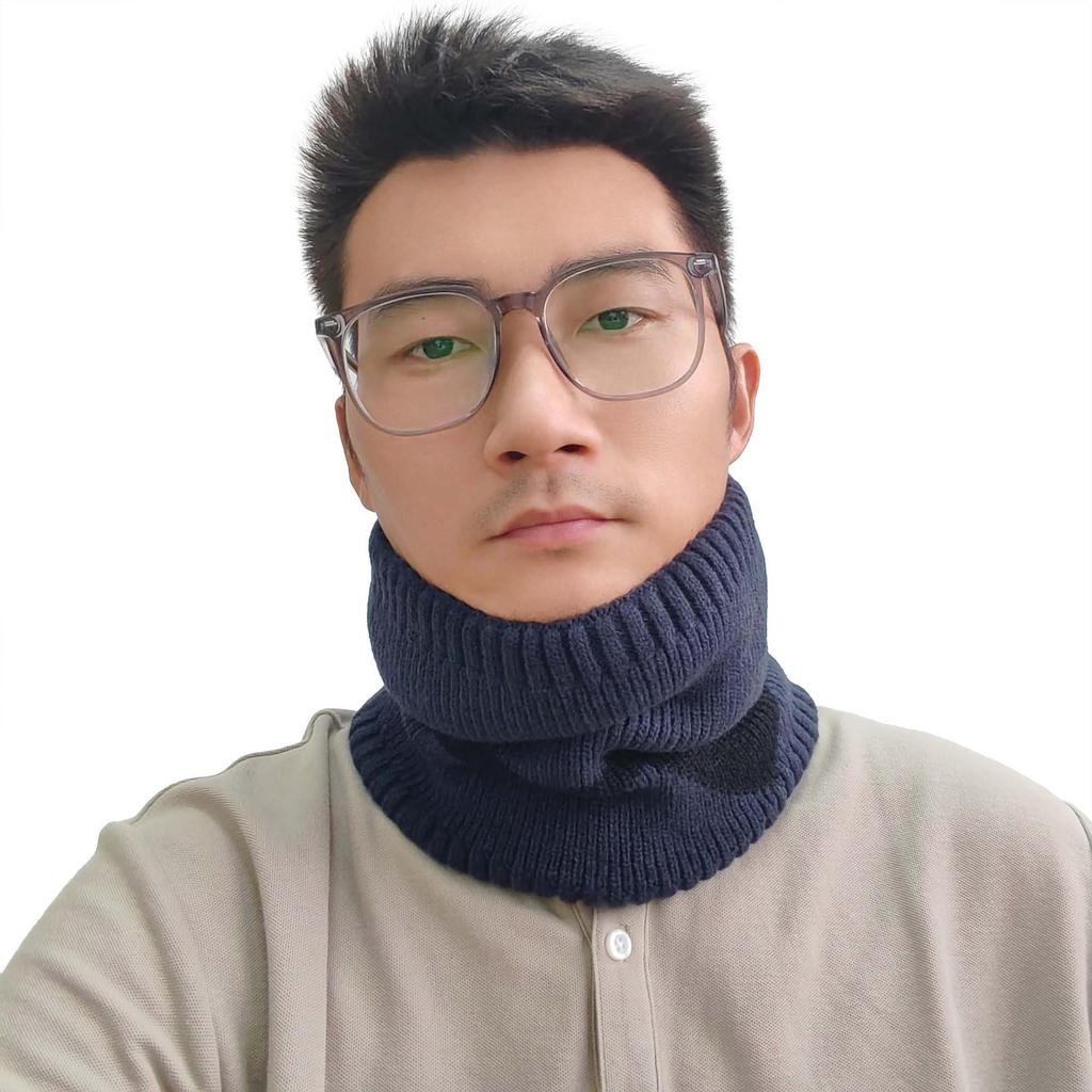 Pánský módní zimní pletený nákrčník/šála ze směsi vlny