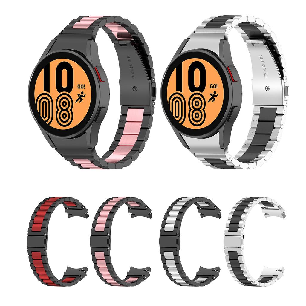 Three Steel Belts Breathable Strap For  Galaxy Watch4 Watch5 Smart Watch, Fashion Watch Strap