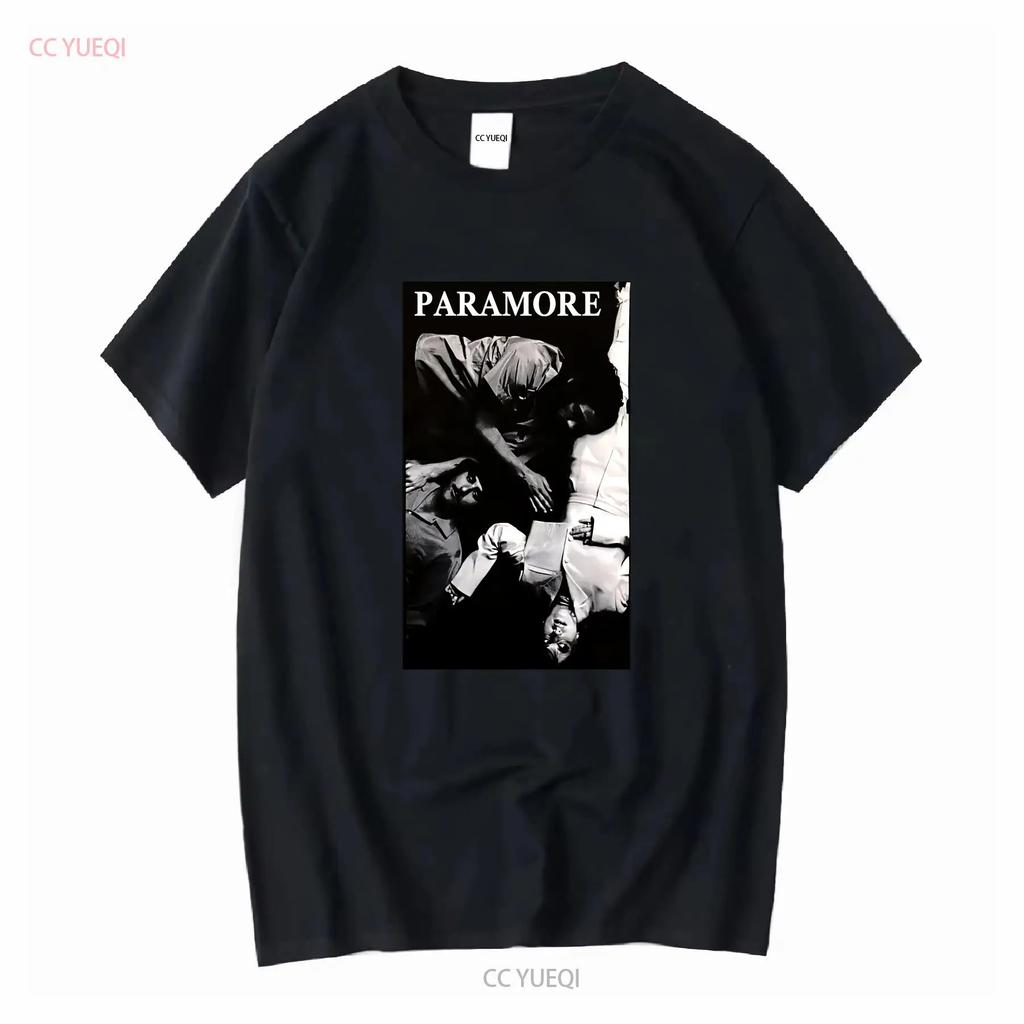 T-shirt Ritratto Band Paramore Taglia L XL Manica Lunga o Corta Lavaggio Vintage Unisex Grafica Versatile Morbida