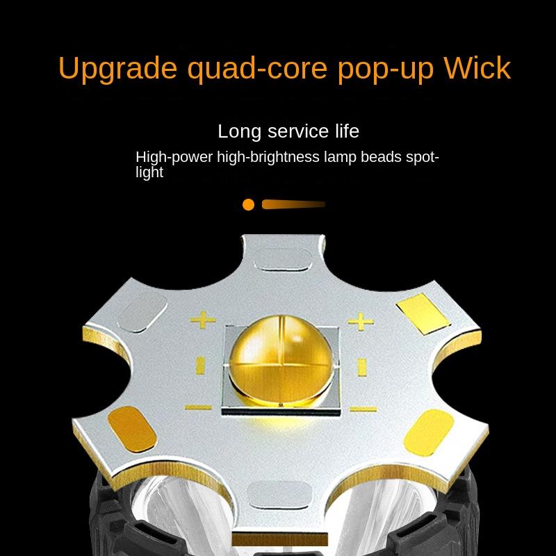 New searchlight LED strong light rechargeable high brightness long range shooter lantern miner's lamp home outdoor emergency flashlight