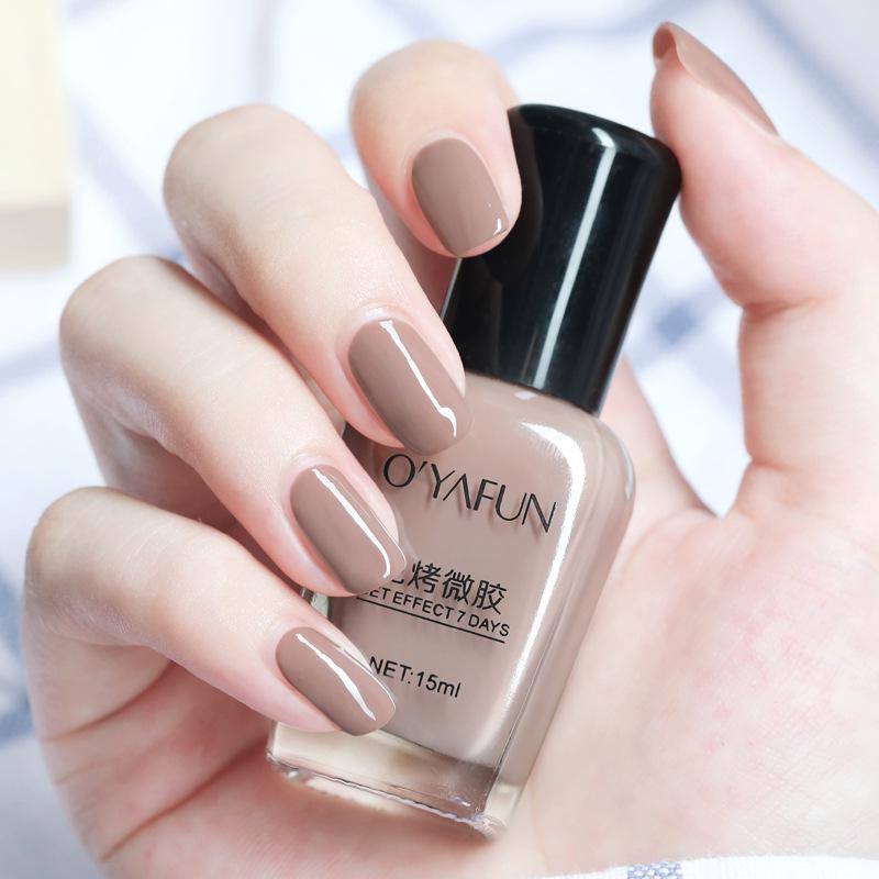 15ml Quick-Drying Non-Peel Exfoliating Micro-Gel Nail Polish, Waterproof, Non-Fading, Fine Shimmer, Nail Art Oil, One-Piece.
