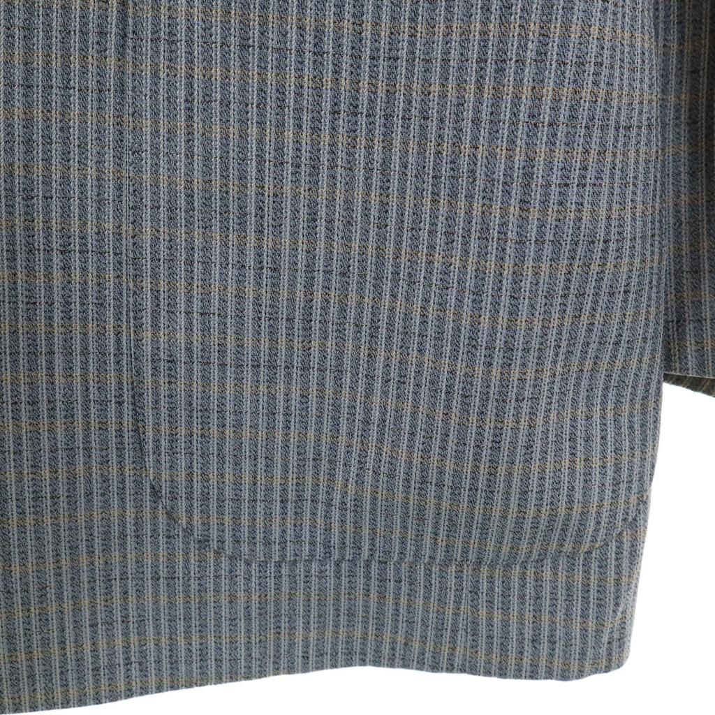 LANVIN 90s Silk Old tailored jacket 58 Blue gray Biggs Men's Used