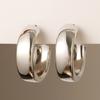 Elegant Retro Thick Round Circle Earrings for Women Simple Metal  Big Hoop Earrings Wedding Engagement Aesthetic Jewelry