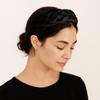 Wide Braided Hairband Satin Women Head Hoop Fashion Black Headband  Travel