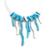 NOA [K1439] - Designer Necklace 'Safari Queen' Turquoise White