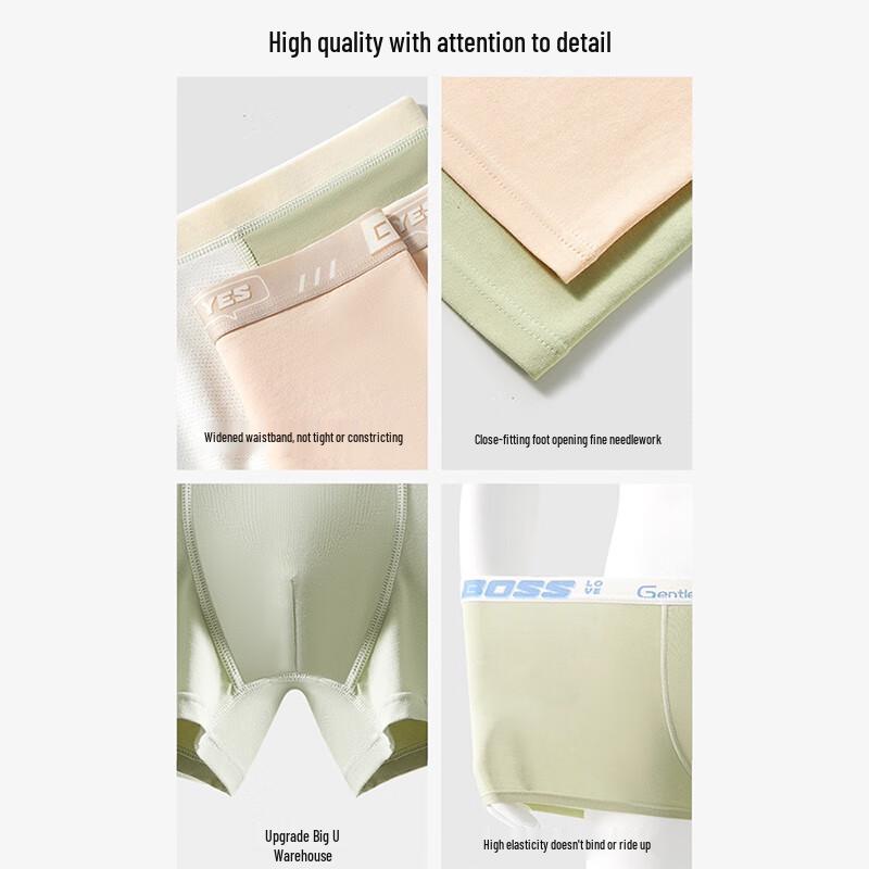 Bairui Boys' Cotton Antibacterial Boxer Briefs Multi-Pack