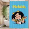 Cartoon Mafalda Bathroom Shower Curtain Shielding Partition Shower Curtain Quick Dry Can Be Scrubable Light Opaque Bath
