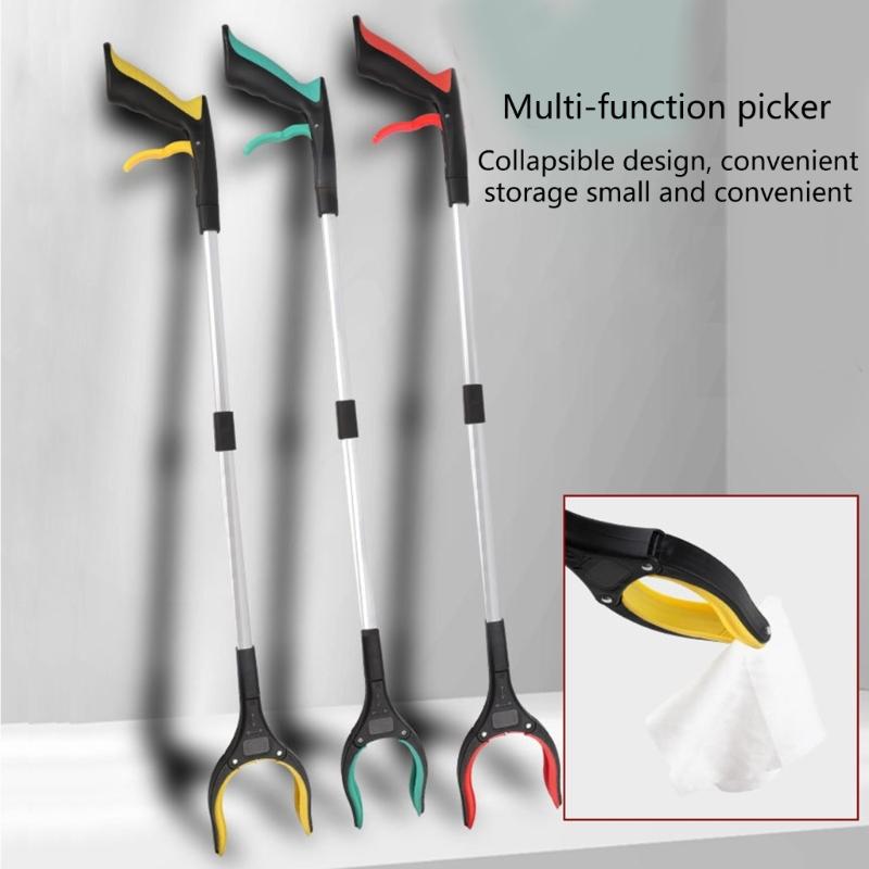 Grabber Reacher Tool, Wide Jaw, Foldable,Aluminium Alloys for Firm Grip, 32" with Magnets,Ergonomics Handle