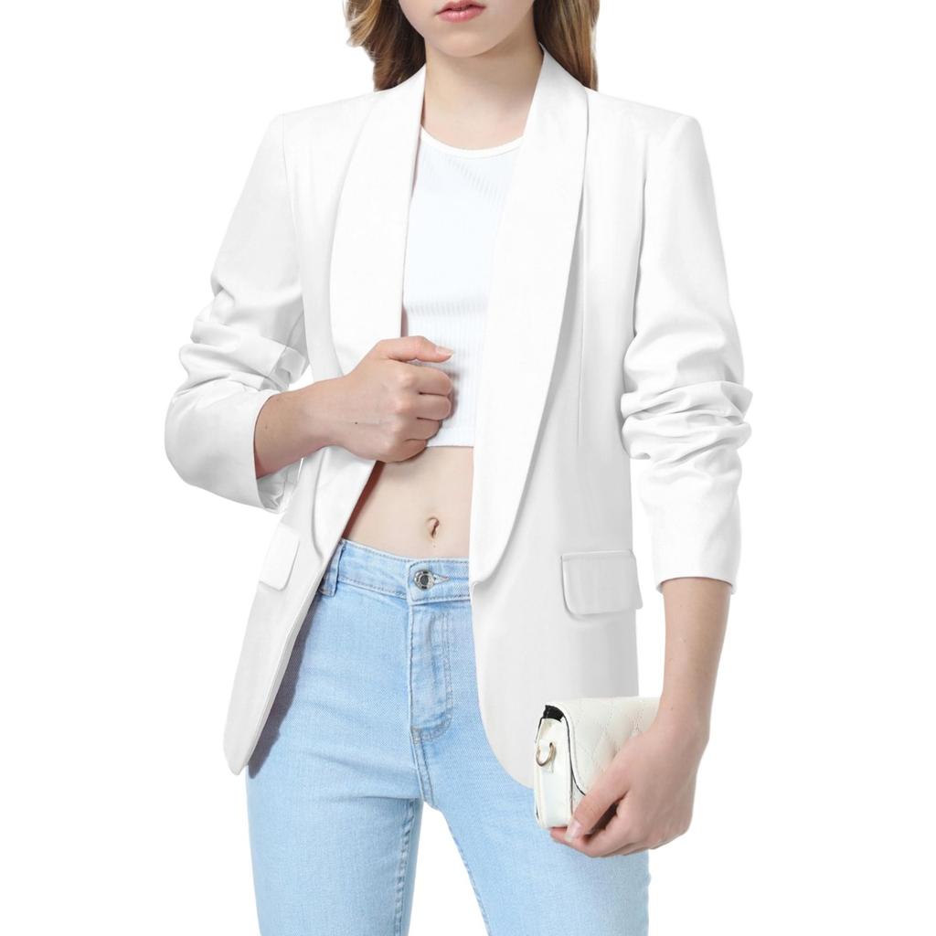 Girls' Jacket - Notch Lapel Stylish Coat  6-12 Y