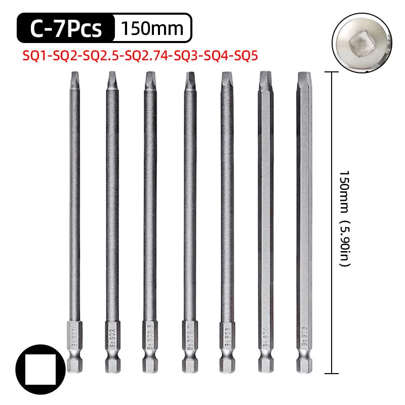 

Набор магнитных квадратных отверток S2 стальные отвертки с внутренними четырьмя углами отвертка 1/4 дюйма шестигранник ручной инструмент SQ1 2 3