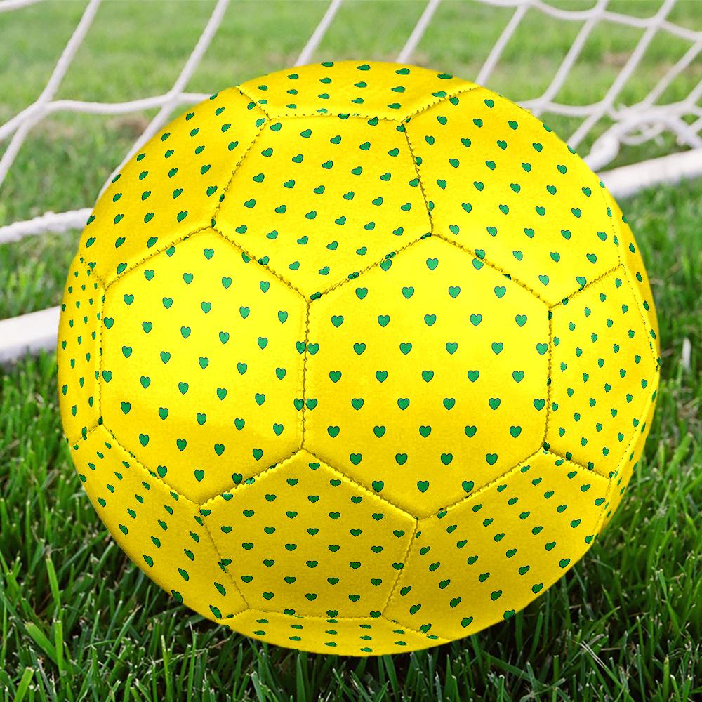 1PC Heart Background Soccer Ball Size 5 Football Machine Sewn Indoor/Outdoor Universal Football Surprise Collection N51