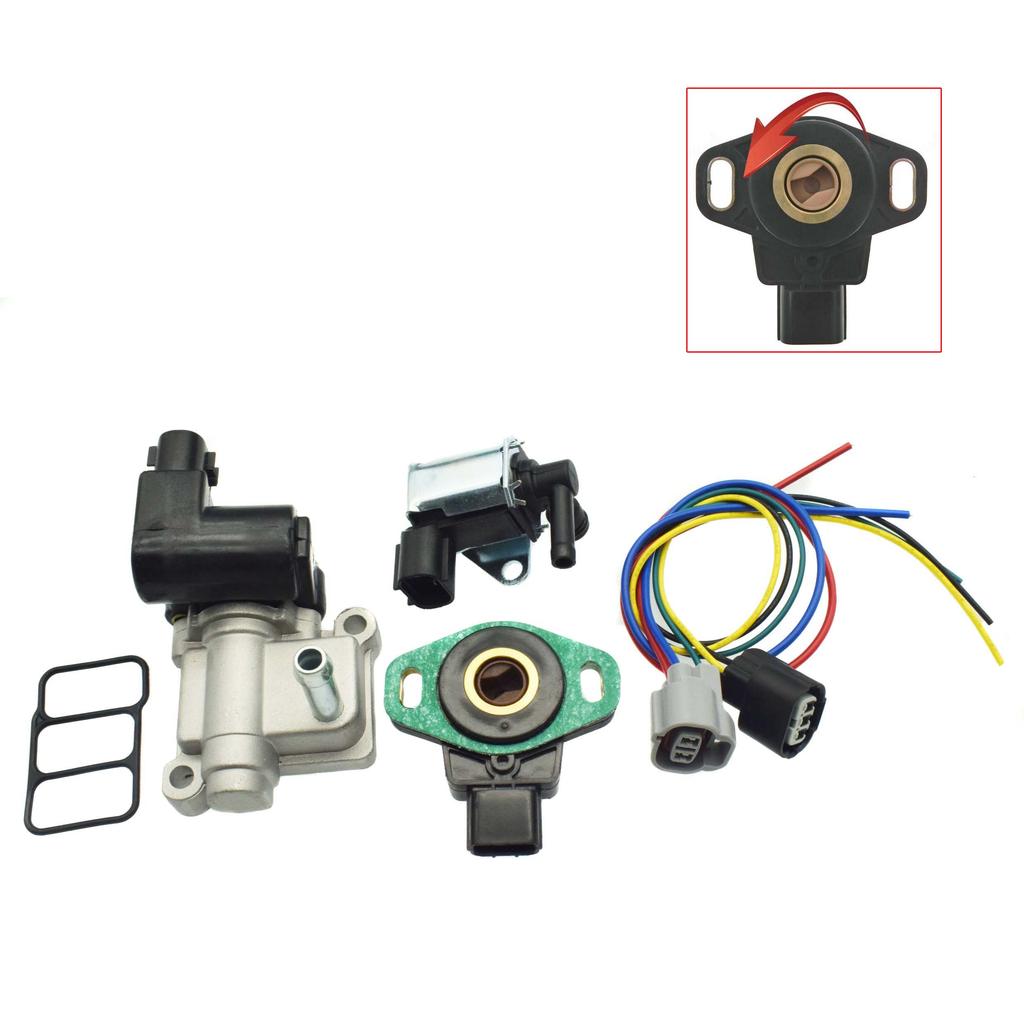 For Honda CR-V CRV 2002-2005 2.4L Idle Air Control Valve or Throttle Position Sensor or Solenoid Control Valve or Connector Plug