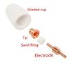 Kits Plasma Electrodes Shield Cups Heat Resistant Nozzle Welding Equipment