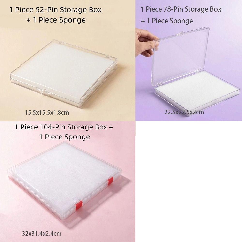 Latch Lid Bead Storage Box Hinged Lid Plastic Craft Organizer  For Perler Beads