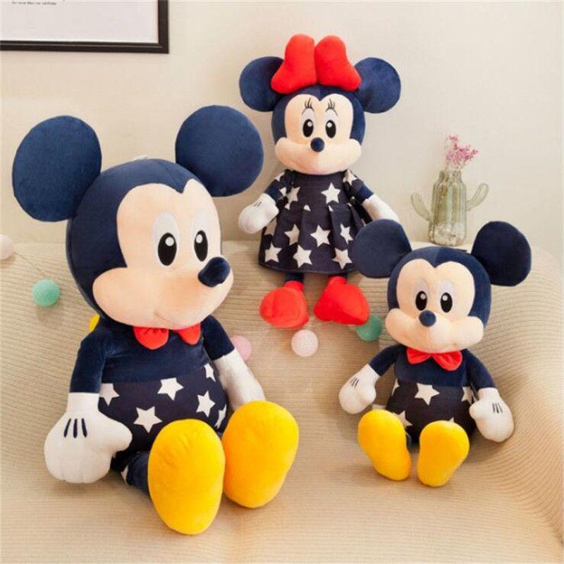 Large Lovely Mickey Mouse Minnie Plush Toys Soft Stuffed Dolls For Kids' Comfort