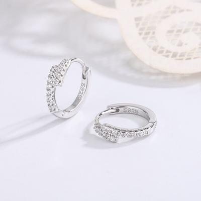 Boucles d'oreilles Piercing en argent Sterling 925 et Zircon, bijoux pour femmes et filles, cadeau d'anniversaire de mariage, Pendientes Eh1800