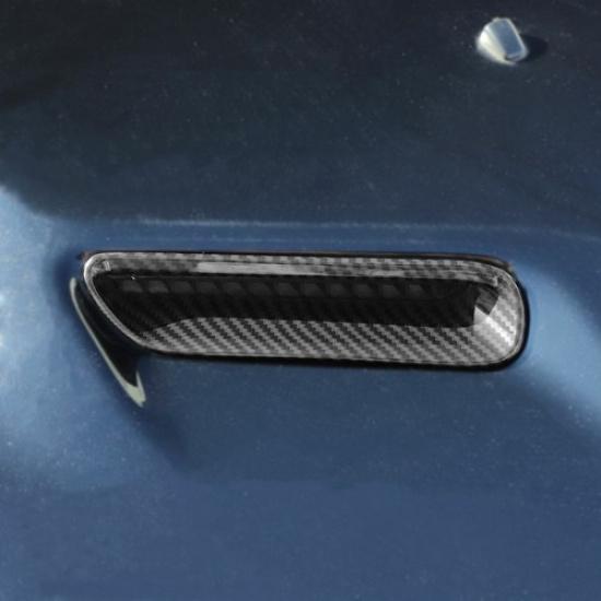 Kohlefaser Motorhaube Klimaanlagenauslass Blende für Dodge Challenger 2009-14