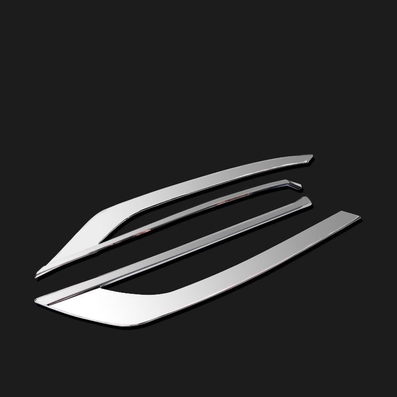 2pcs Chrome Front Fog Light Lamp Lower Bumper Cover Frame Trim Fit for Volvo S90 2017-2019