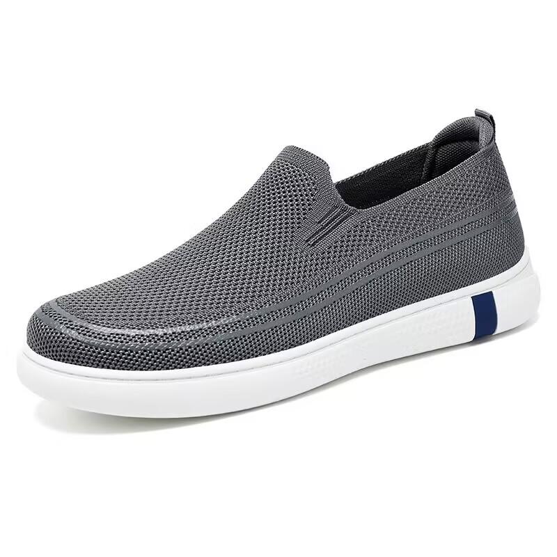 Herren Vulkanisierte Schuhe Atmungsaktive Herren Mesh Schuhe Leichte Herren Sneaker Mode Slipper Flache Schuhe Bequeme Herren Slipper Freizeitschuhe