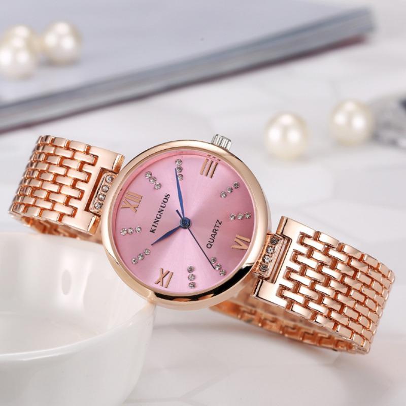 KINGNUOS Ceas cu diamante de înaltă calitate pentru damă