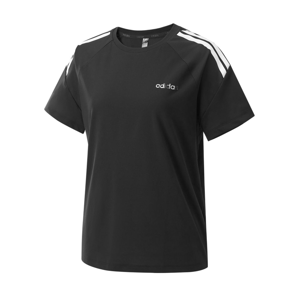 

Adidas Striped Crew Neck Pullover Short Sleeve T-Shirt Women Tops KQ5377 XL
