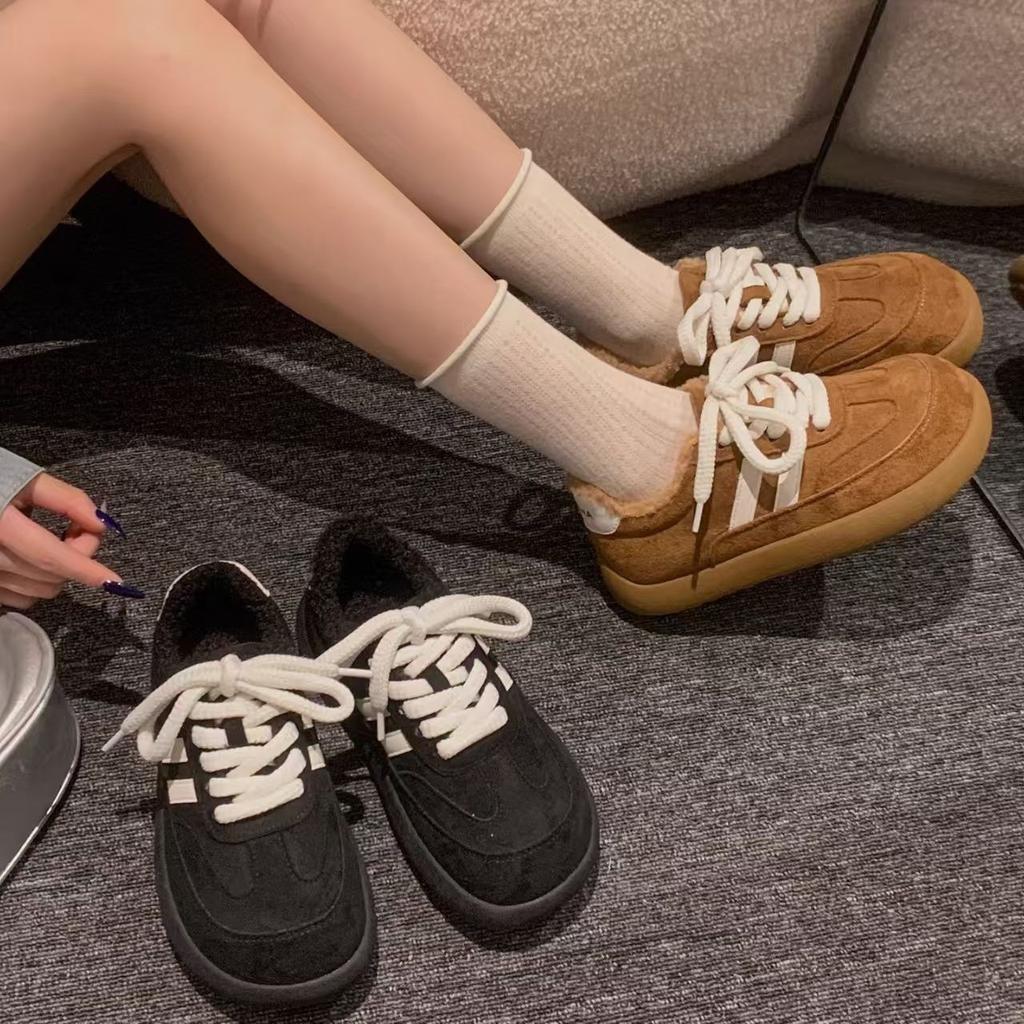 Big head bread shoes 22 autumn and winter new niche thick-soled heightened moral training shoes ugly cute casual board shoes