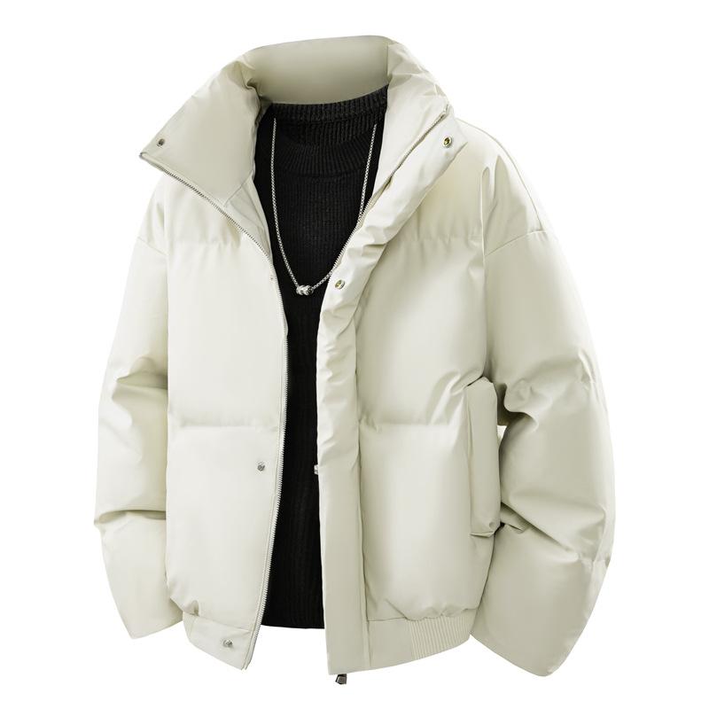 Couple Style Cotton Coat Men's Winter Youth Thickened Bread Coat Stand Collar Thickened Cotton Coat Coat Cotton Jacket