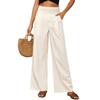 Women Casual Solid Color Wide Leg Pants Loose Temperament Trousers Workplace
