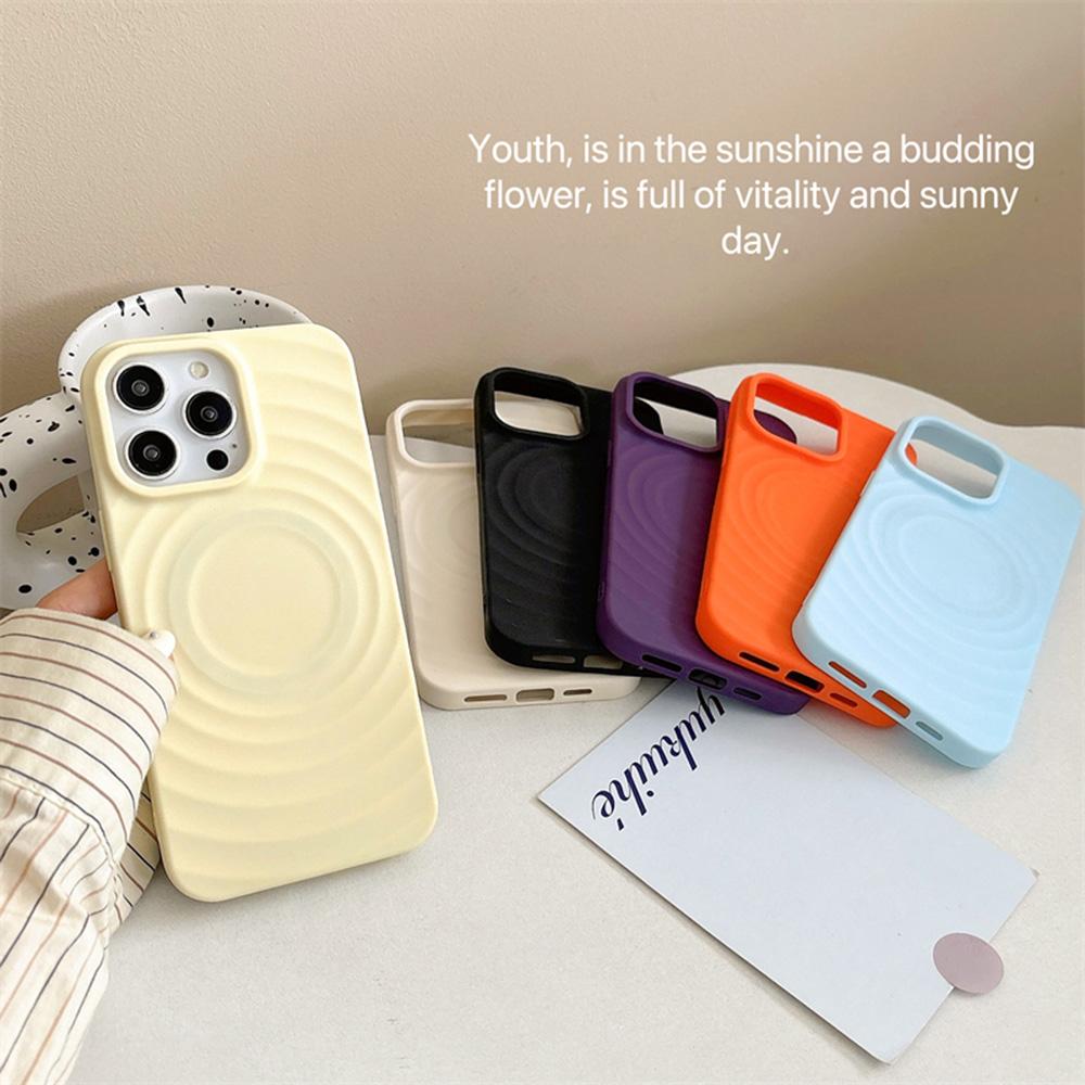Cute 3D Water Ripple Magsafe Phone Case For iPhone 16 15 14 13 12 11 Pro Max Plus Magsafe Magnetic Wireless Charge Cover New