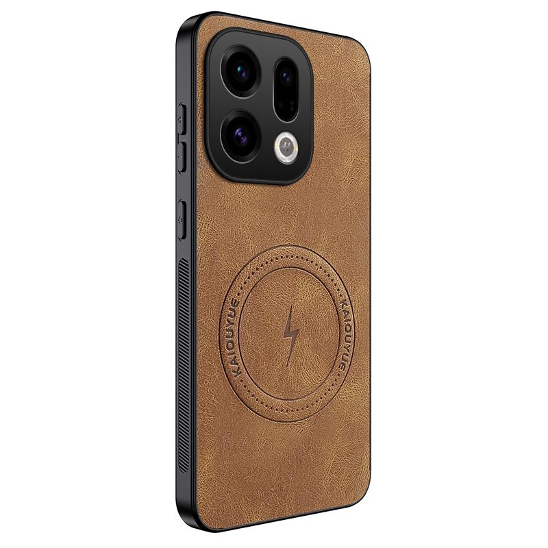 For Oppo Find X9 Fashion Lightning Leather Silicone Case For OPPO Find X9 Magnetic Wireless Charge Shockproof Cover Find X9 Case