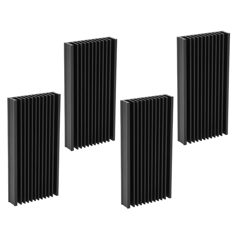 4Pcs 100*50*12.7mm Heat Sink Black Heat Sink Chip Heat Diffusion Fin Black Heat Sink  Chip Cooling