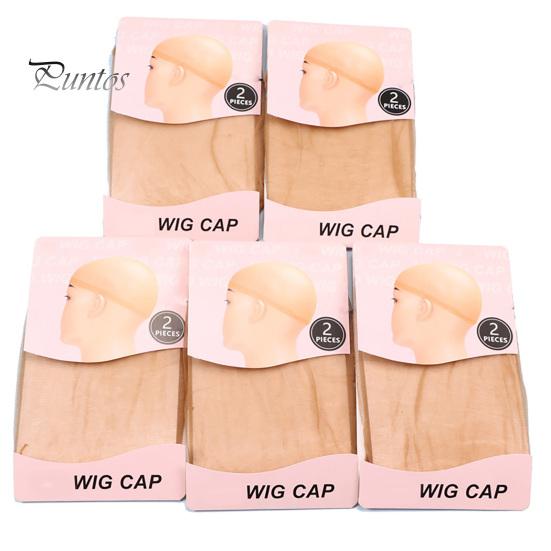 1 Pair Wig Hat Stretchy Invisible Breathable Sheer Natural Nude Ultra-thin Women Lace Front Wig Synthetic Hair Net Stocking