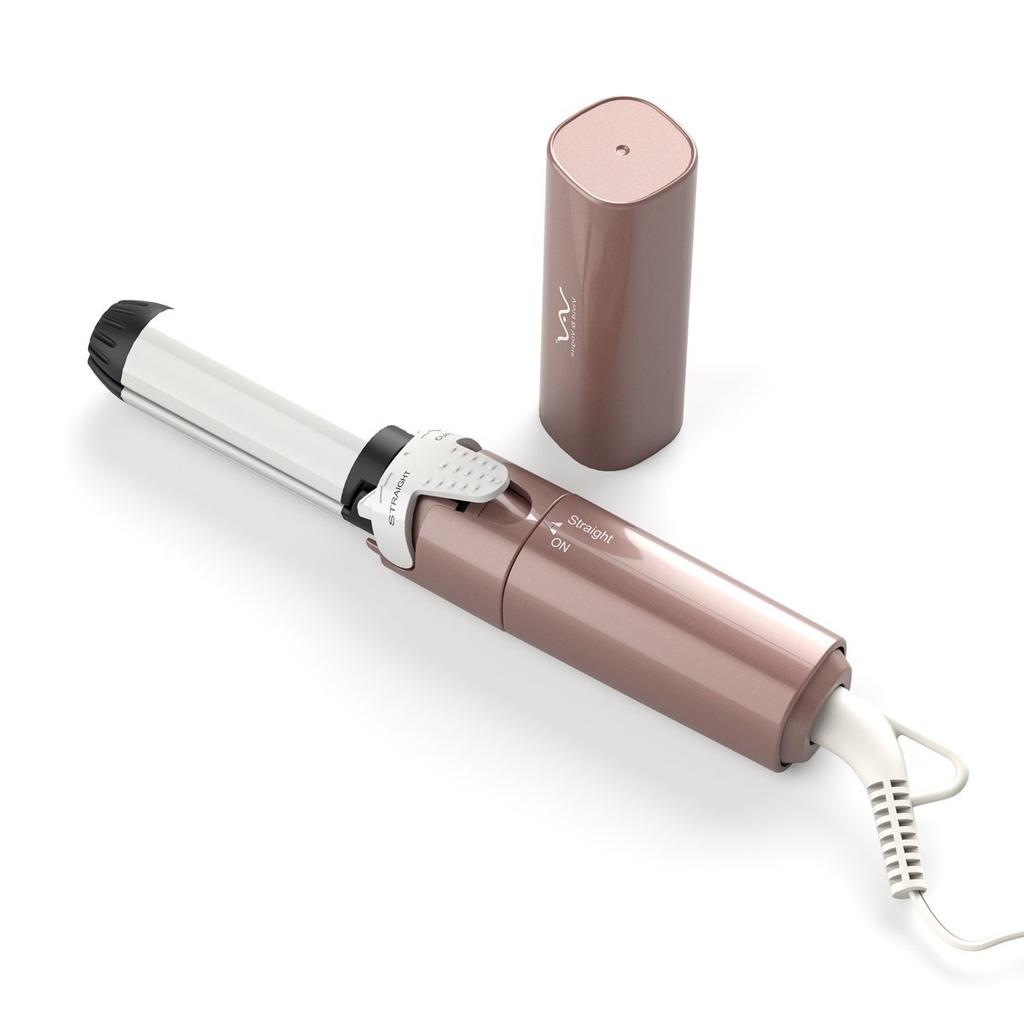 VAV Travel Straightener Curling Dual Mini Hair Easy to Can be Used Overseas & Iron, Use, 25mm, Iron, 2-Way, Carry,