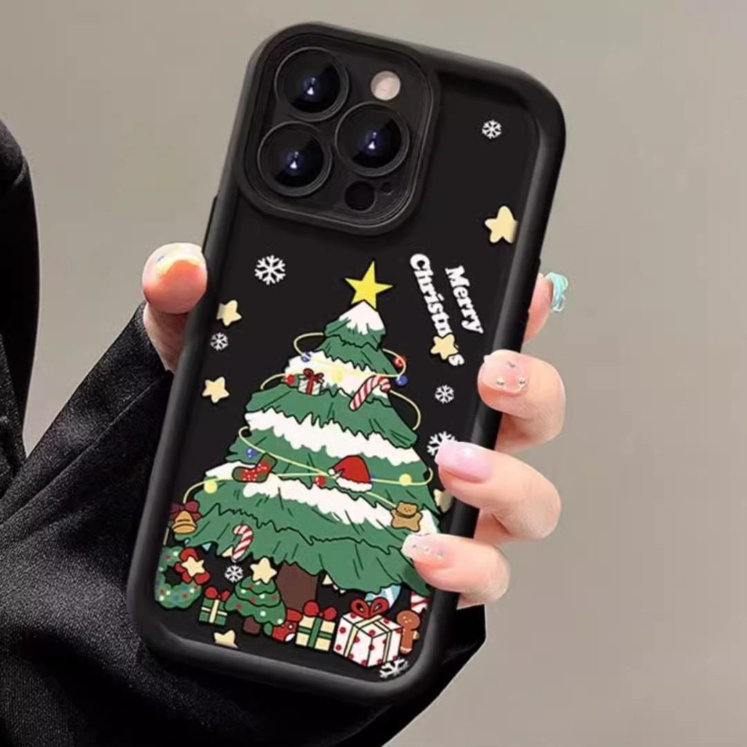 

Праздничный противоударный чехол с елочкой для Apple iPhone 11-15 Pro Max iPhone 11 Pro