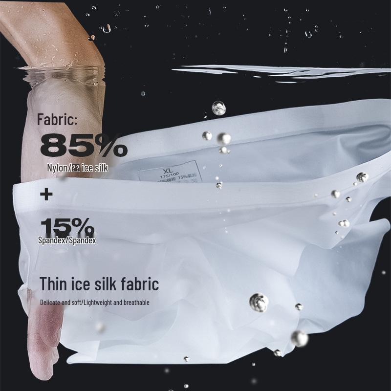 Men's Sexy Ice Silk Seamless Briefs - Summer Breathable, Quick-Drying Underwear