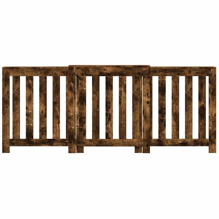VidaXL Cache-radiateur chêne fumé 205x21,5x83,5 cm bois d'ingénierie, bouchon de radiateur, cache-radiateur haut, radiateur 852766
