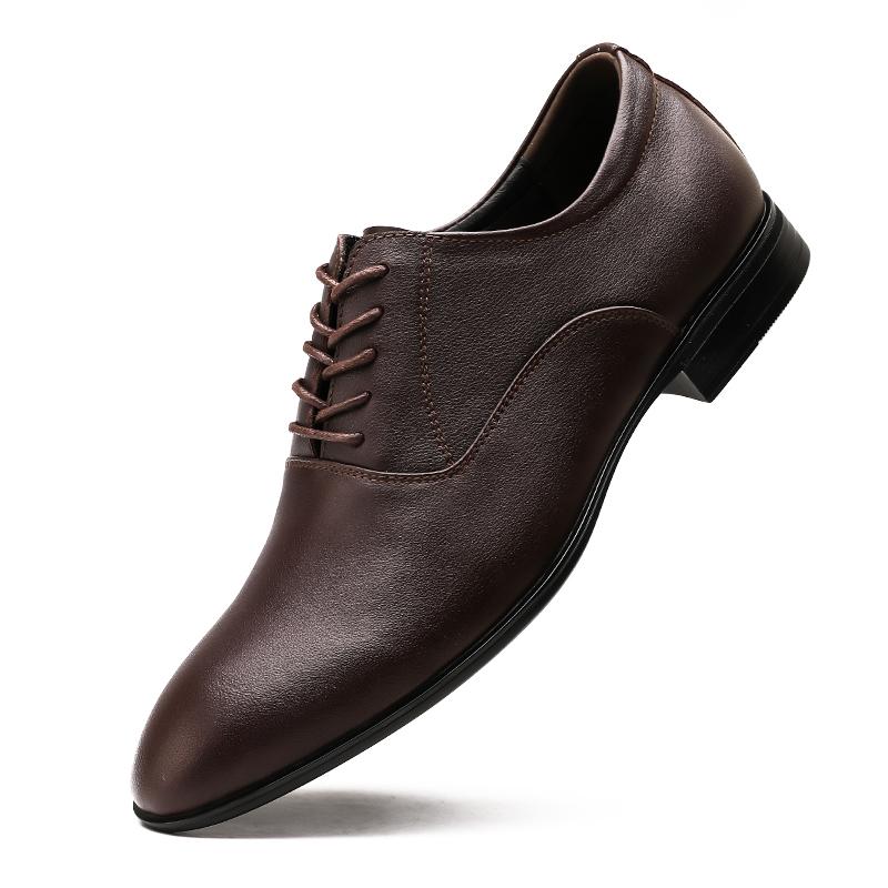 2024 Genuine Leather Classic Men Shoes for Wedding High Quality Men's Casual Oxfords Shoes Male Comfortable Dress Business Shoe