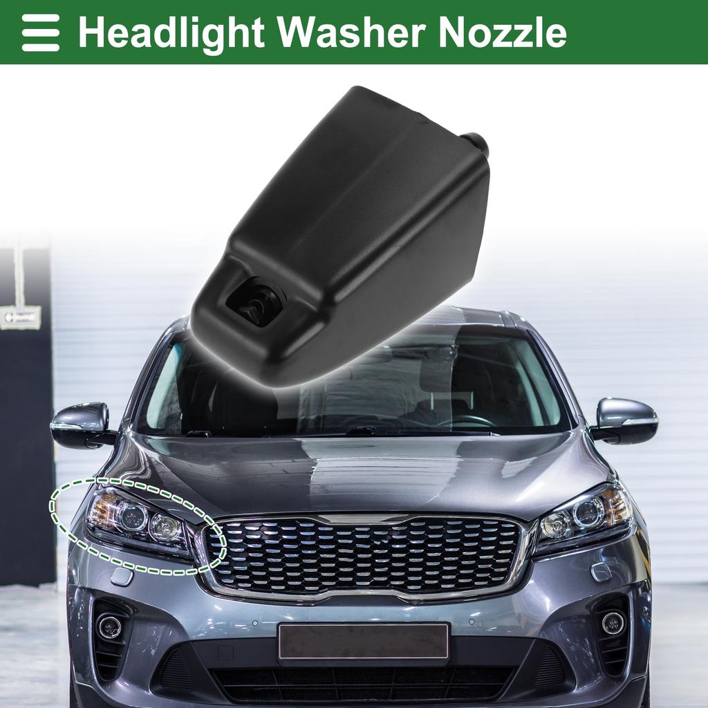 Motoforti Headlight Washer Nozzle, Headlamp Washer Jet Sprayer for Toyota Land Cruiser 1998-2007, Plastic, Black, No. 8504460060