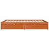 Bed Frame 2 pcs. Wax Brown 140 x 190 cm Solid Wood Pine