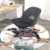 1pc Anime Cartoon Design Round Carpet - Office Chair Mat, Non-Slip Rug for Home Decor, Suitable for All Seasons, Perfect Gift for Anime Lovers.F080