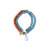 Blue Jade Gourd Pendant Bracelet - Women's Retro Chalcedony Beaded Jewelry