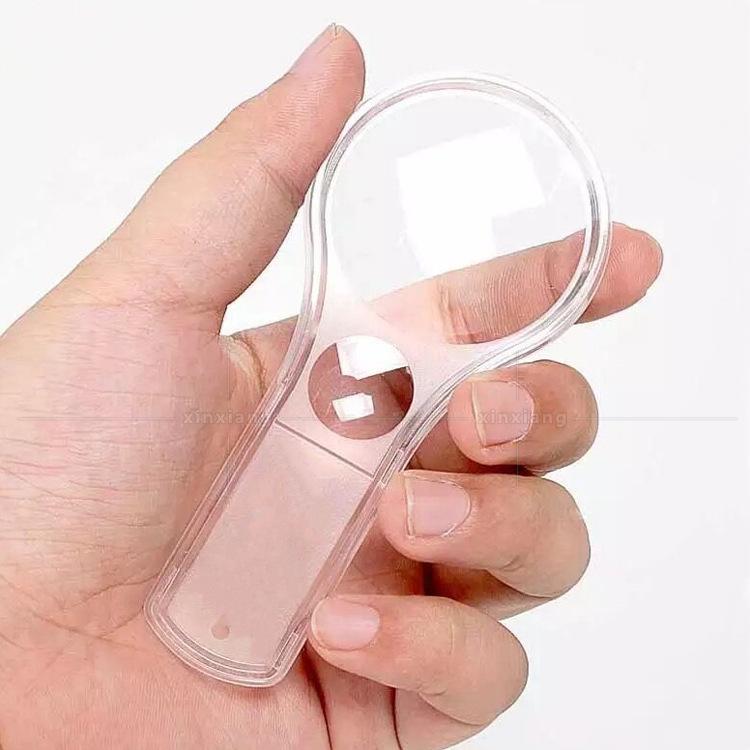 

10X Loupe 52Mm Double Lens Handheld Acrylic High Transmittance Reading 5X Magnifying Glass for The Elderly To Carry 3x 8x