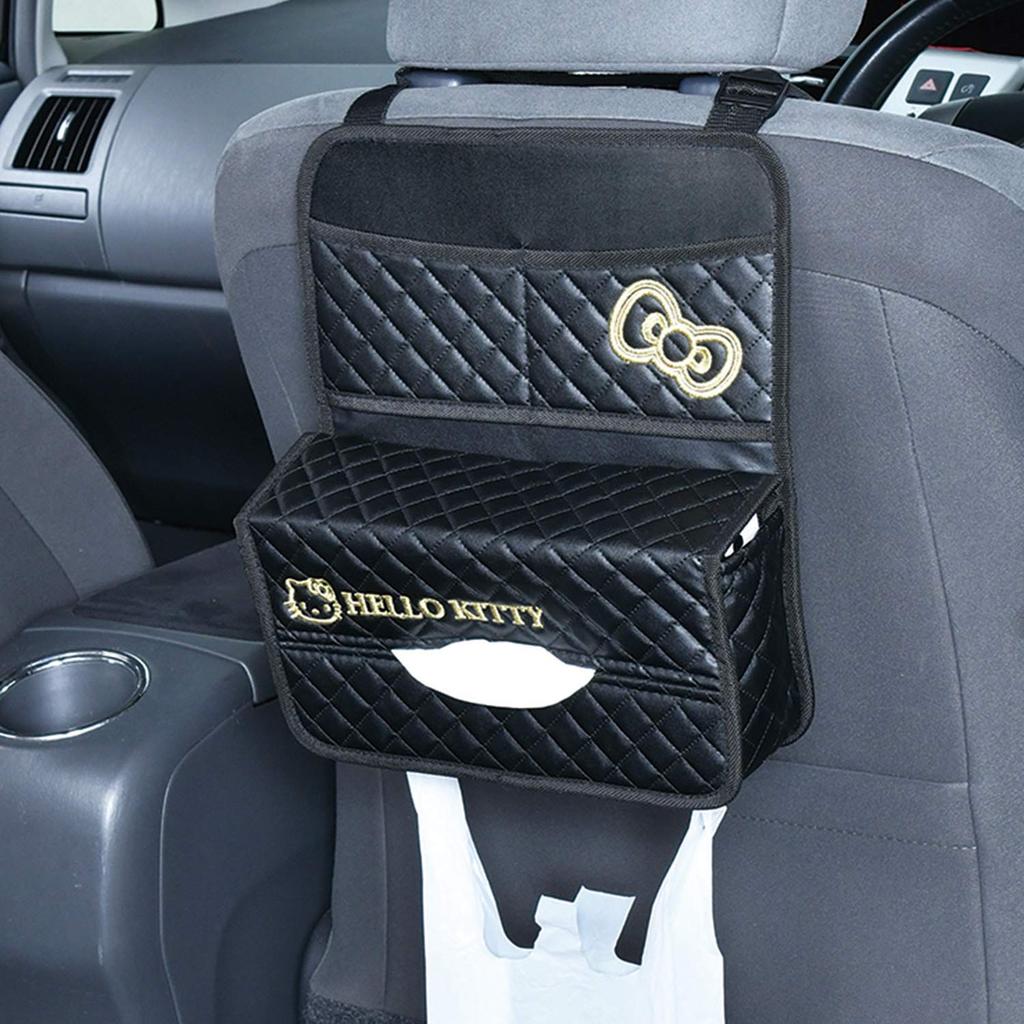 SEIWA Car Storage Seatback Pocket with Tissue Hello Kitty KT544 Item, Box, B&G